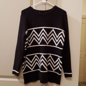 SOLD Black and white sweater